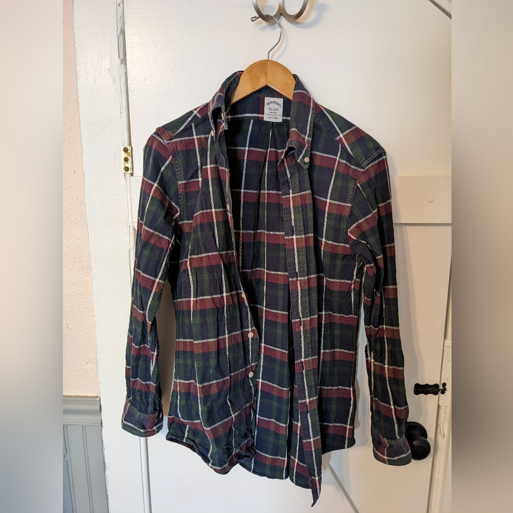 Plaid Button-Up Shirt
